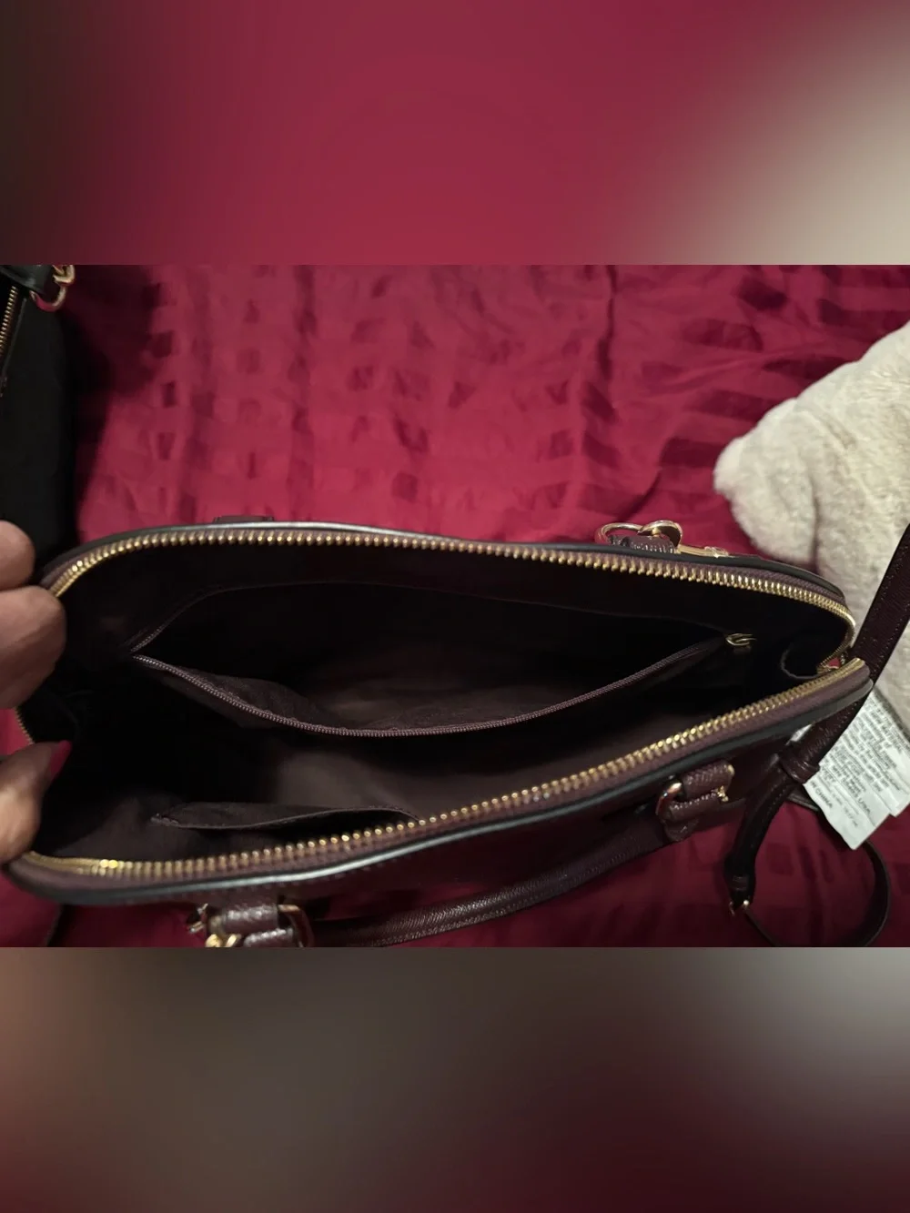 Coach Mini Sierra Burgundy Dome Satchel with Removable Strap - Picture 6 of 9